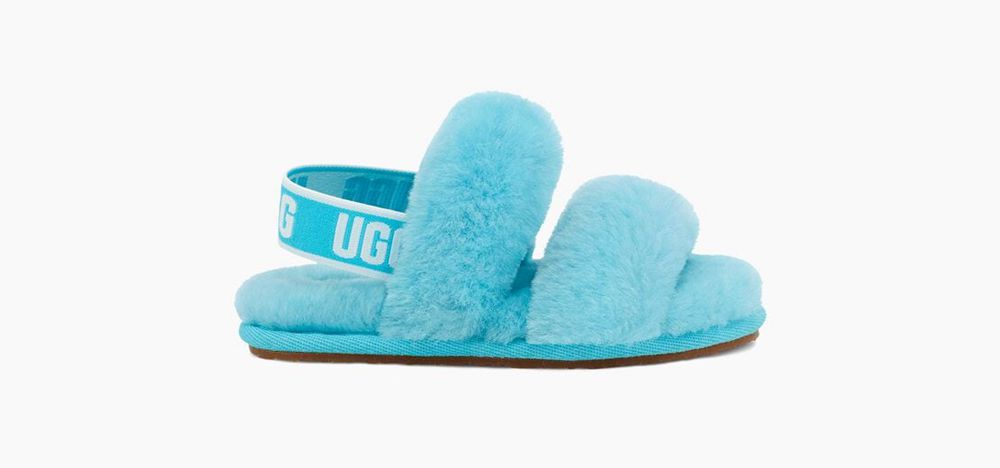 Ugg Oh Yeah - Kids Slippers - Azure - NZ (8397LSFGQ)